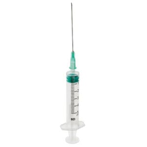 injectiespuit emerald 5 ml luer tip met injectienaald 21g x 40 mm