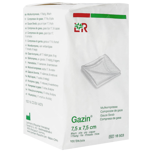 gazin gaaskompressen 8 laags 75 x 75 cm