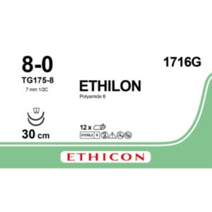 ethilon hechtdraad 8 0 2xtg17 30 cm zwart