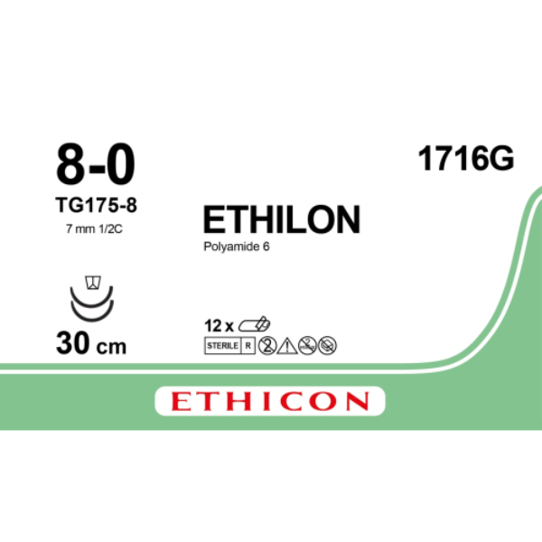 ethilon hechtdraad 8 0 2xtg17 30 cm zwart