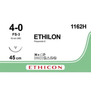 ethilon hechtdraad 4 0 45cm fs 3 16mm zwart