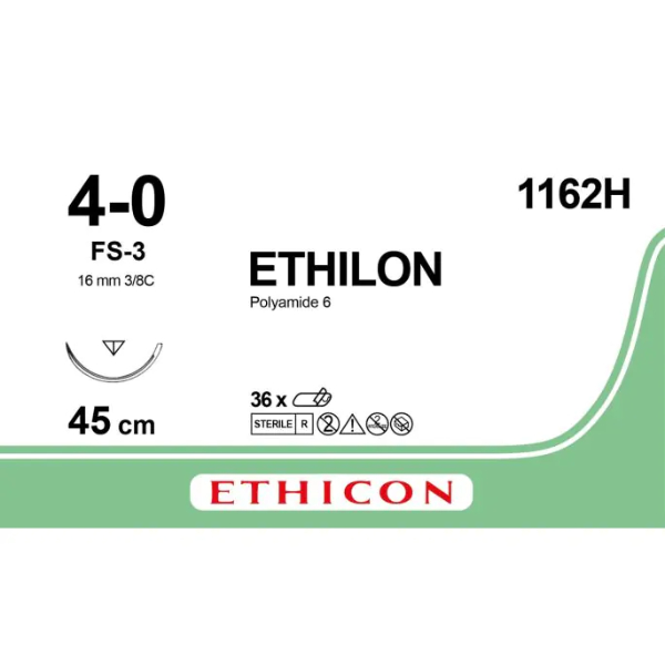 ethilon hechtdraad 4 0 45cm fs 3 16mm zwart