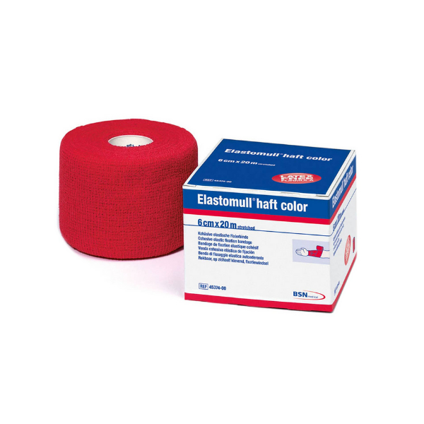 elastomull haft fixatiewindsel rood 20 m x 6 cm