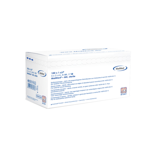 maimed hydrofiel gaaskompressen 75x75cm 8 laags steriel per 5s tuks