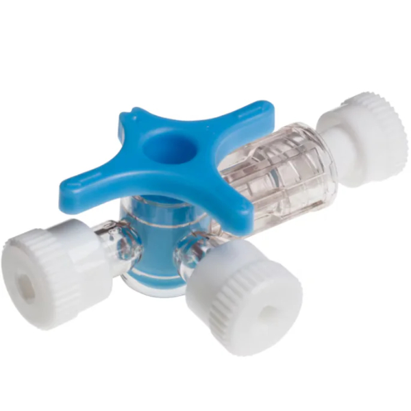 bd connecat 3 wegkraan rotatie 360 gram blauw