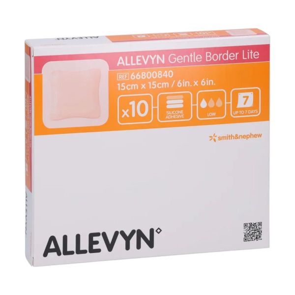 allevyn gentle border lite schuimverband 15 x 15 cm