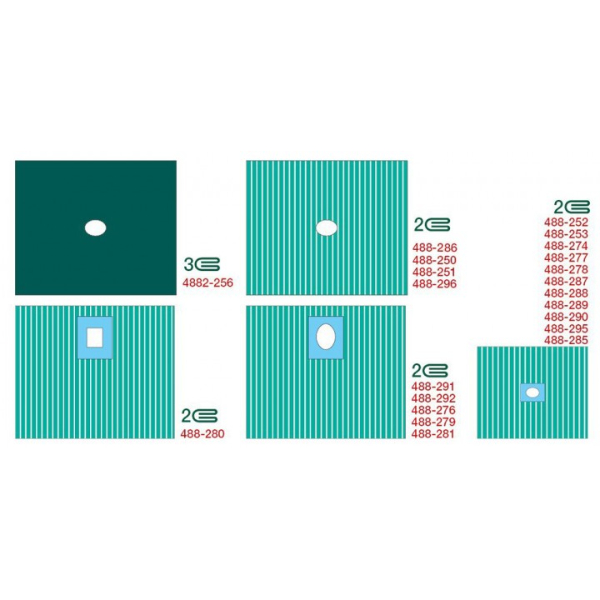 afdeklaken groen 2 laags met venster 6 cm 50 x 60 cm