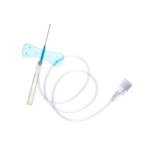 winged infusion set with protector surflo 22gx19mm 30cm tubing black