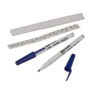 devon skin marker fine tip met liniaal en labels