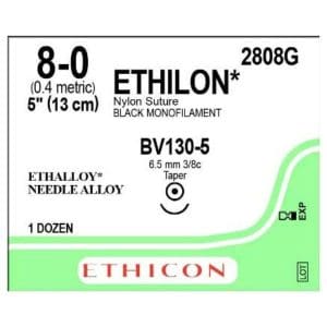 Ethilon 8-0 13cm zwart BV130-5