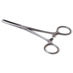 Kocher arterieklem 1x2 tanden 16 cm recht rvs