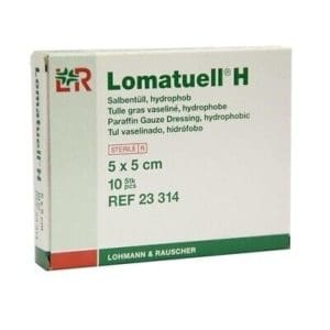 L&R Lomatuell H zalfgaas - 5 x 5 cm, 10 stuks