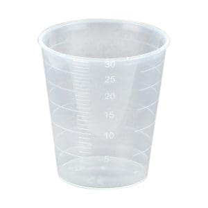 Medicijn bekertjes 30 ml plastic groen zonder deksel