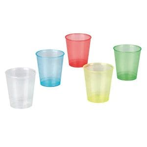 Medicijn bekertjes 30 ml plastic rood zonder deksel