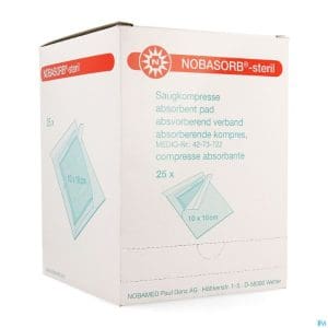 Noba absorberend verband 10 x 10 cm
