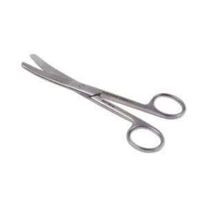 Schaar chirurgisch stomp / stomp 14 cm gebogen Cooper schaar