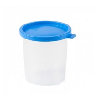 Urinebeker 125ml blauwe klemdeksel