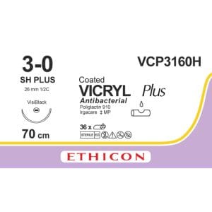 Vicryl Plus hechtdraad 3-0 90 cm violet SH Plus naald