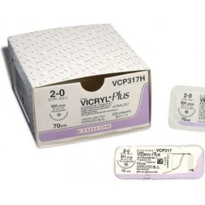 Vicryl Plus hechtdraad 4-0 70 cm violet F-2