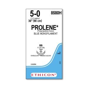 Ethicon Prolene hechtdraad 5-0 90 cm blauw 2x BB 36 stuks