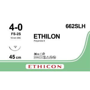 Ethilon hechtdraad 4-0 45 cm zwart M2 naald