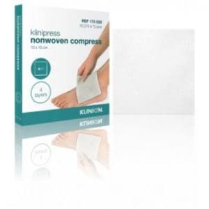 Klinion non-woven gaaskompressen 10 x 10 4 laags steriel