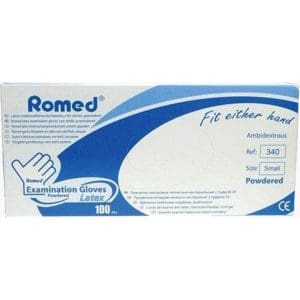 Romed handschoen L Latex poedervrij