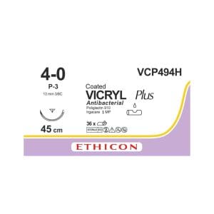 Vicryl Plus hechtdraad 4-0 45 cm  P-3 naald