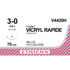 Vicryl rapide hechtdraad 3-0 FS-1 naald 70 cm
