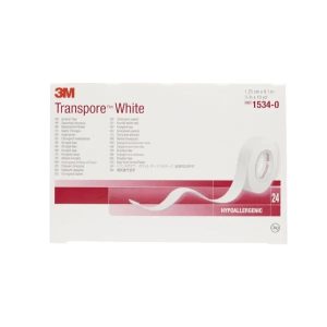 3M Transpore chirurgische hechtpleister wit - 1,25 cm x 9,15 meter